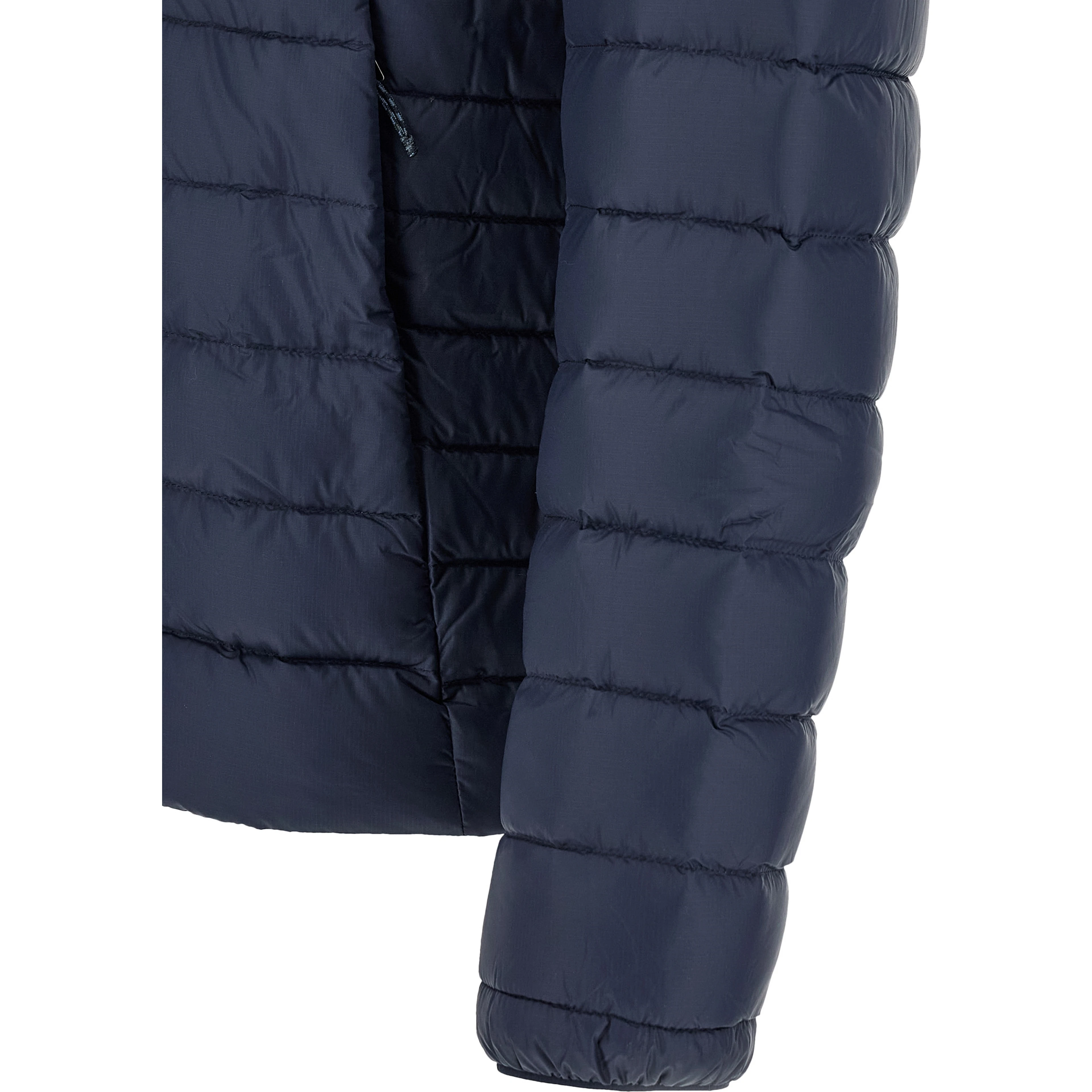 Blue Nylon Full-Length Jacket