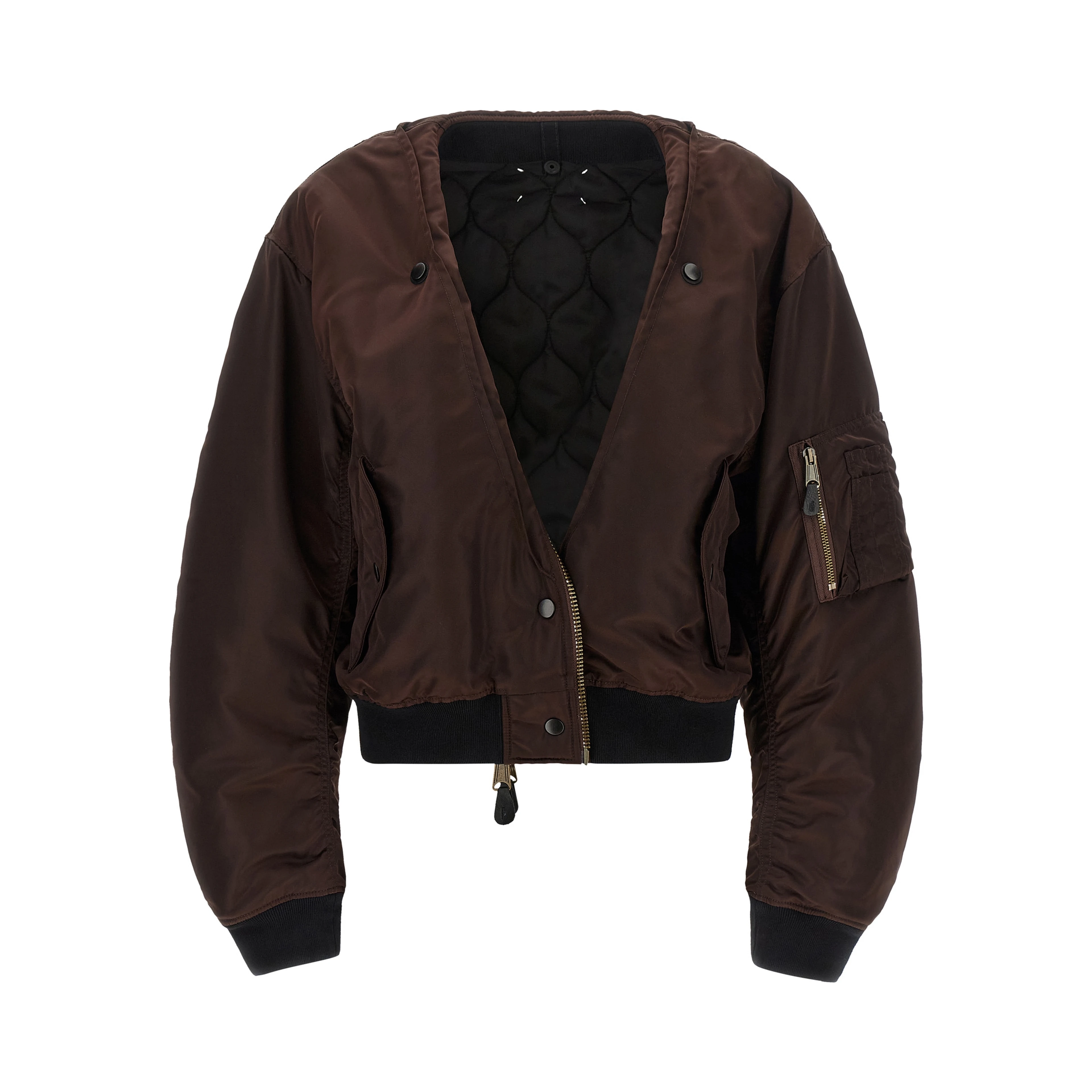 Brown Polyamide Bomber