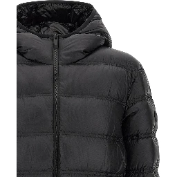 Black Polyamide Full-Length Jacket