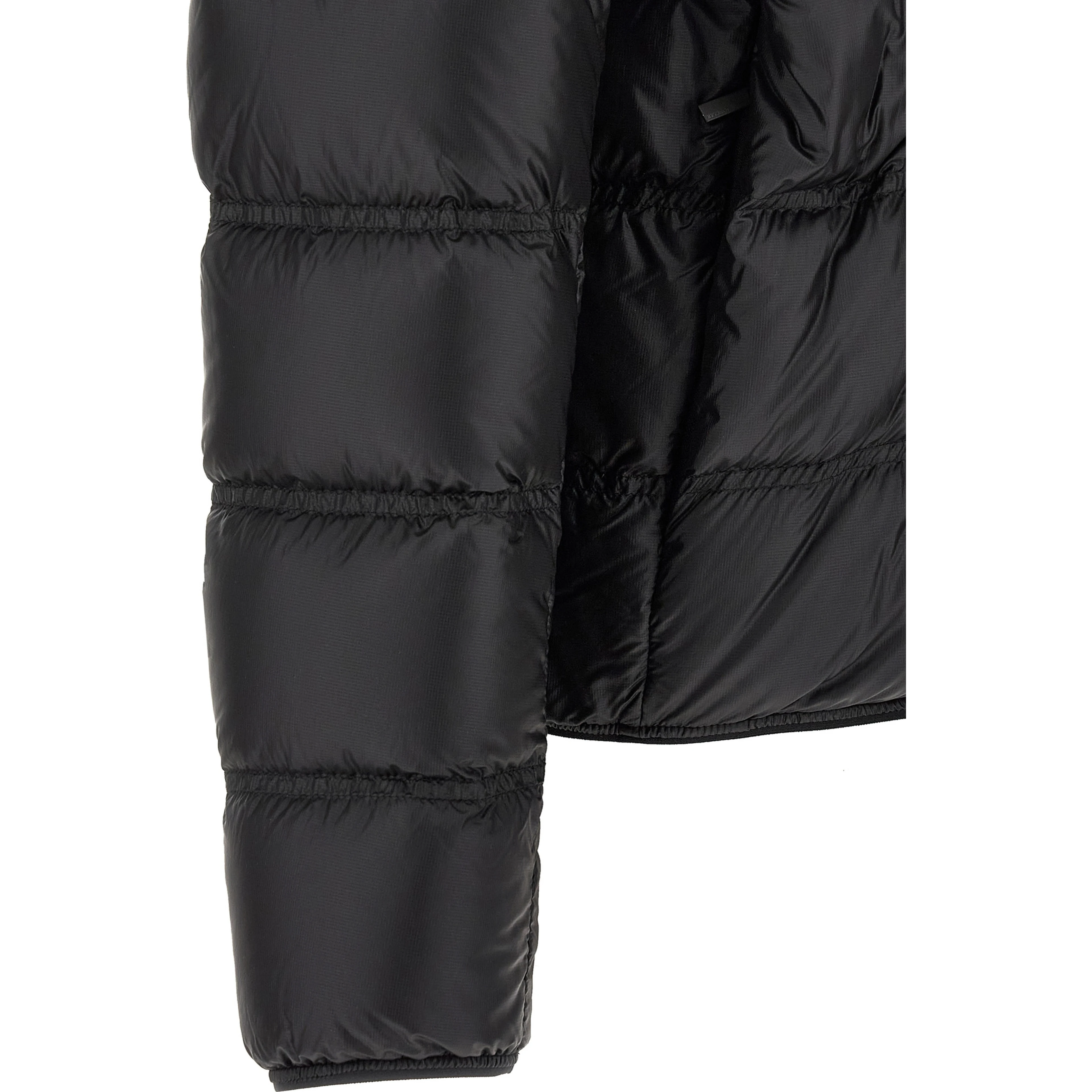 Black Polyamide Full-Length Jacket