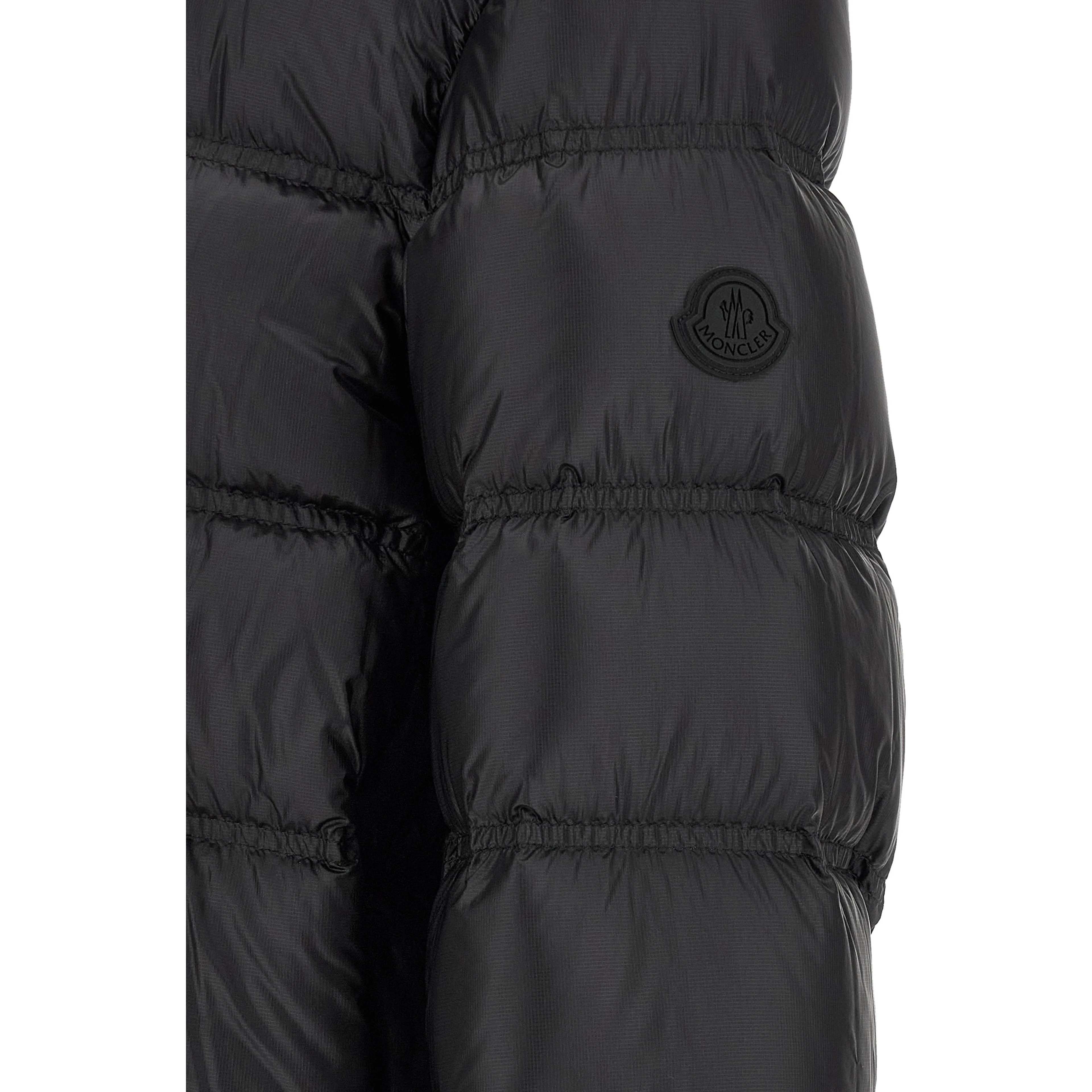 Black Polyamide Full-Length Jacket