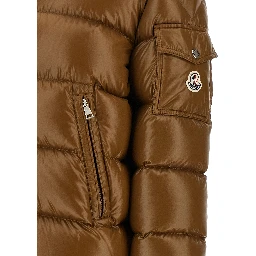 Brown Polyamide Full-Length Jacket