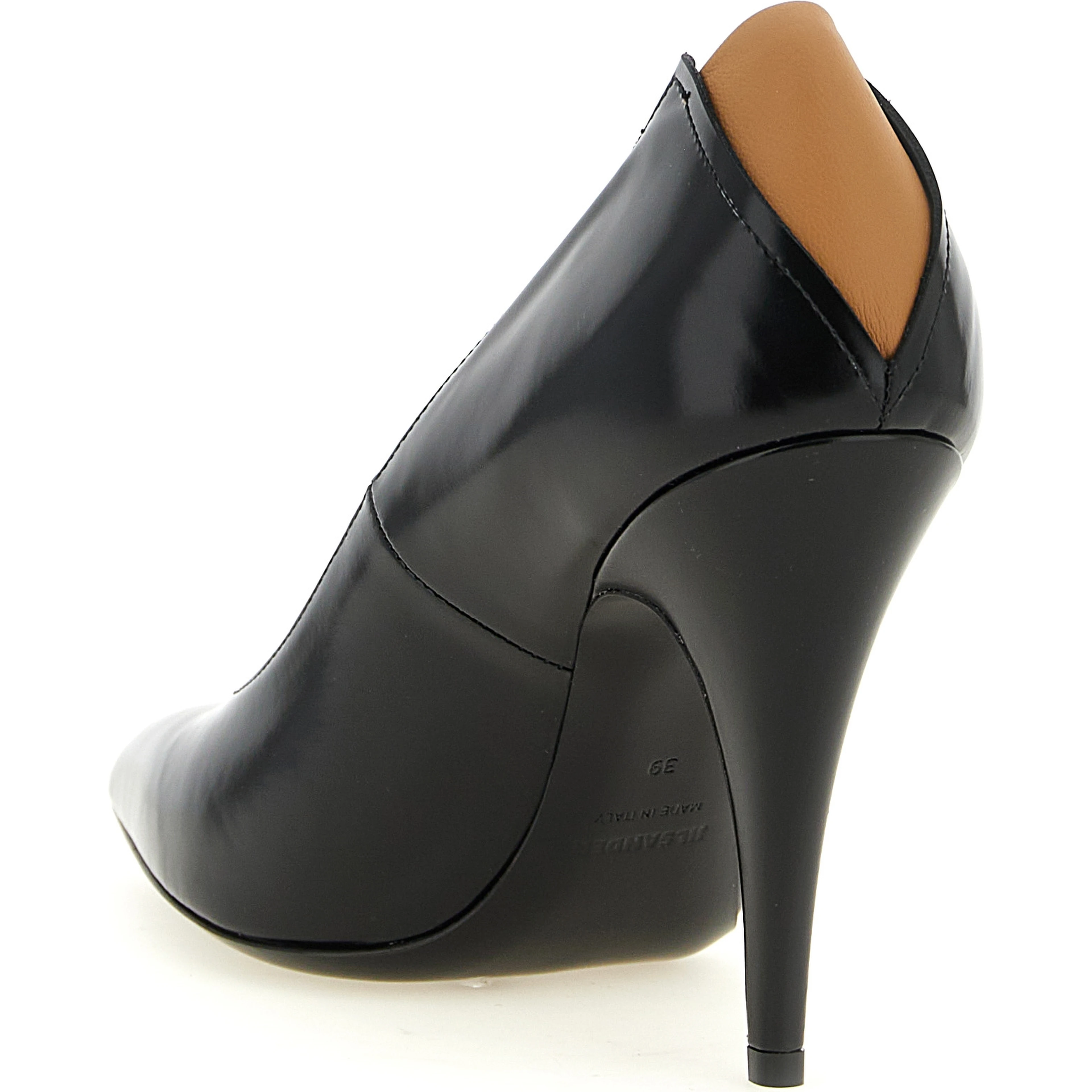 Black Calfskin High Heel Pumps