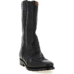 Black Calfskin Over The Knee