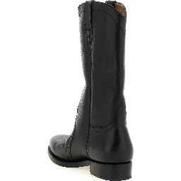 Black Calfskin Over The Knee