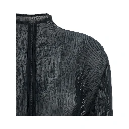 Black Polyester Cardigan