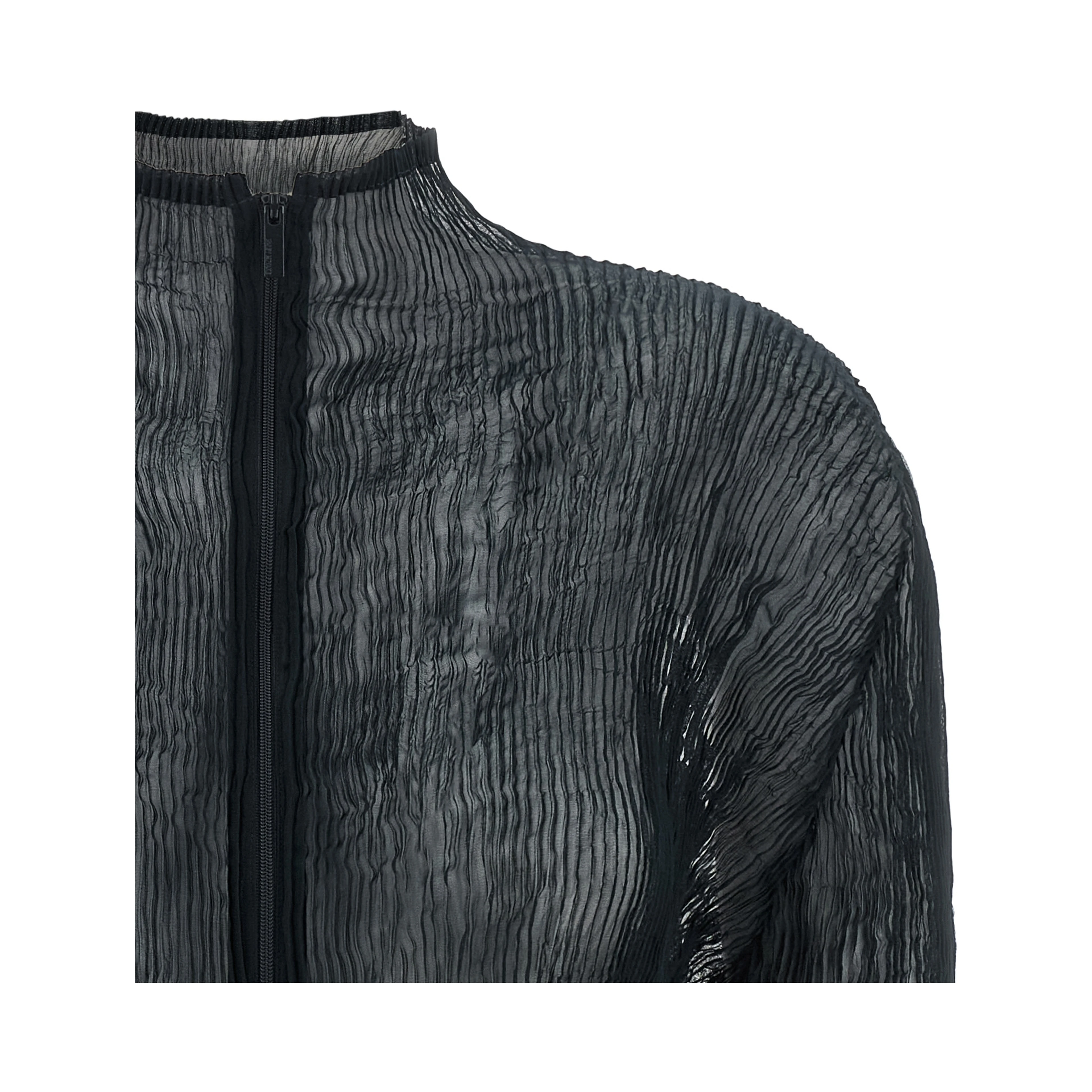Black Polyester Cardigan