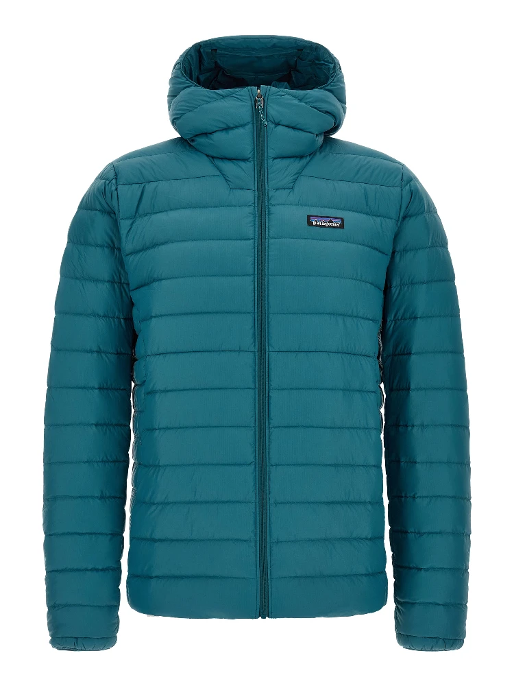 Blue Nylon Full-Length Jacket