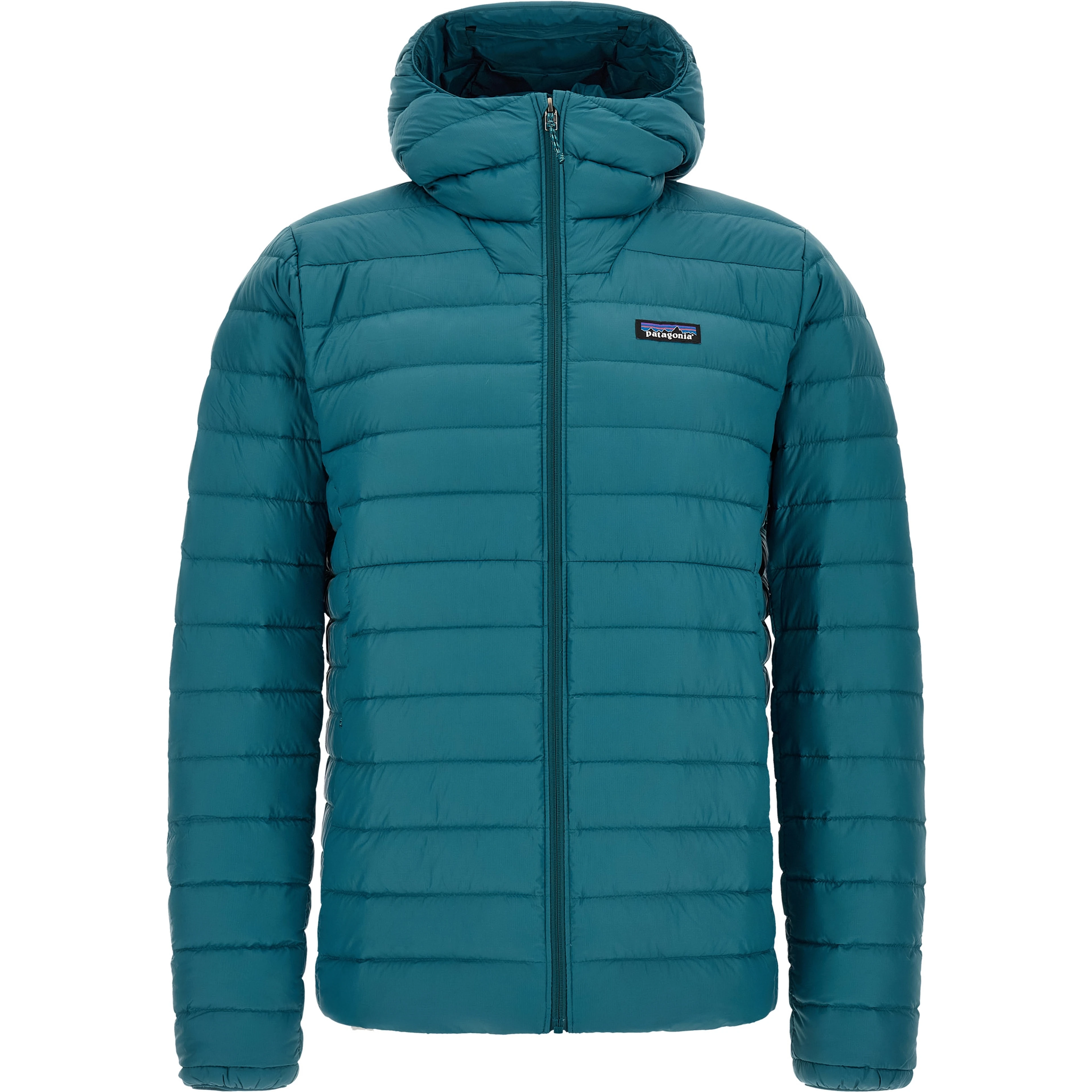 Blue Nylon Full-Length Jacket