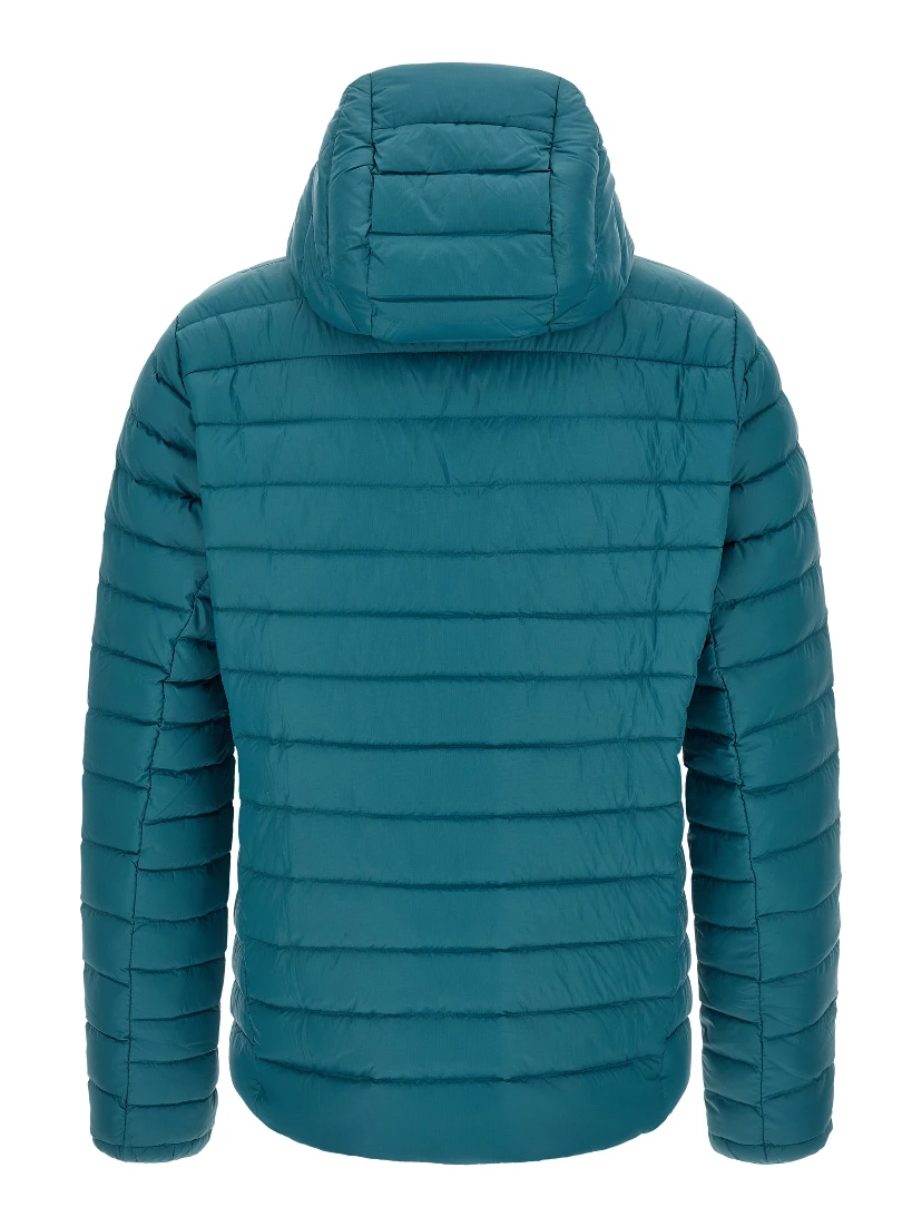 Blue Nylon Full-Length Jacket