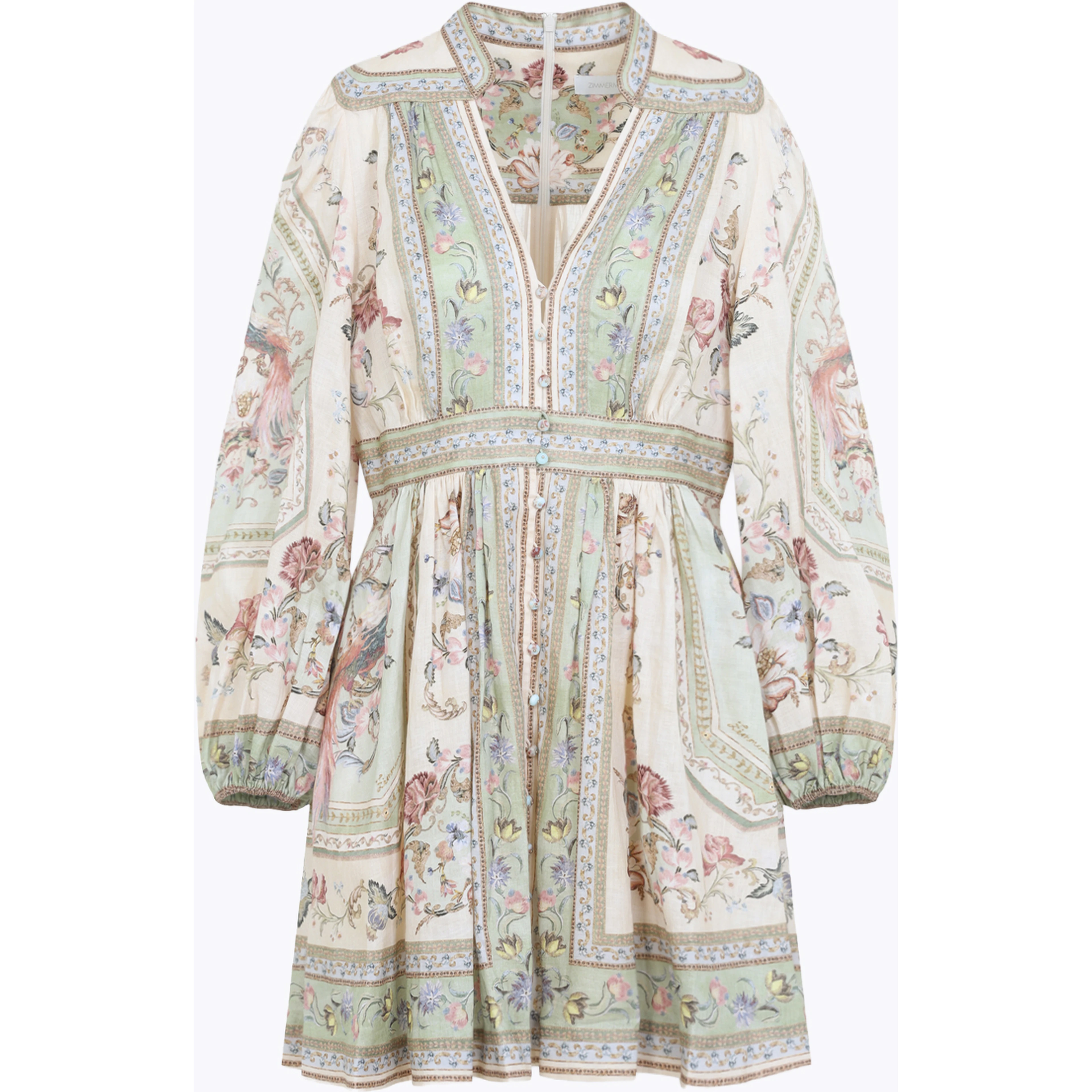 Zimmermann Roselight Plunge Mini Dress