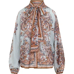 Zimmermann Aster Tie Neck Blouse