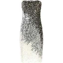 Silver Polyamide Midi Dress