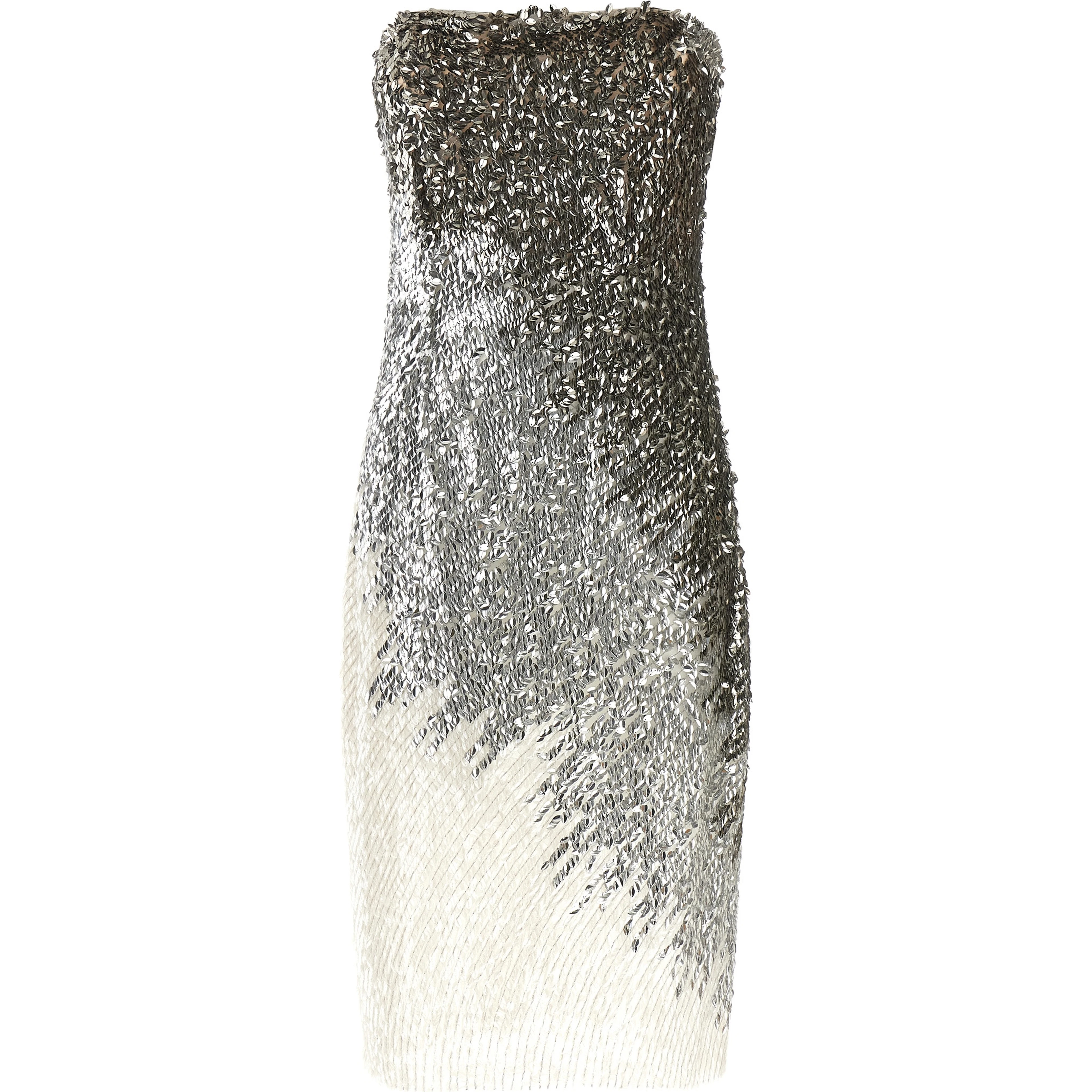 Silver Polyamide Midi Dress