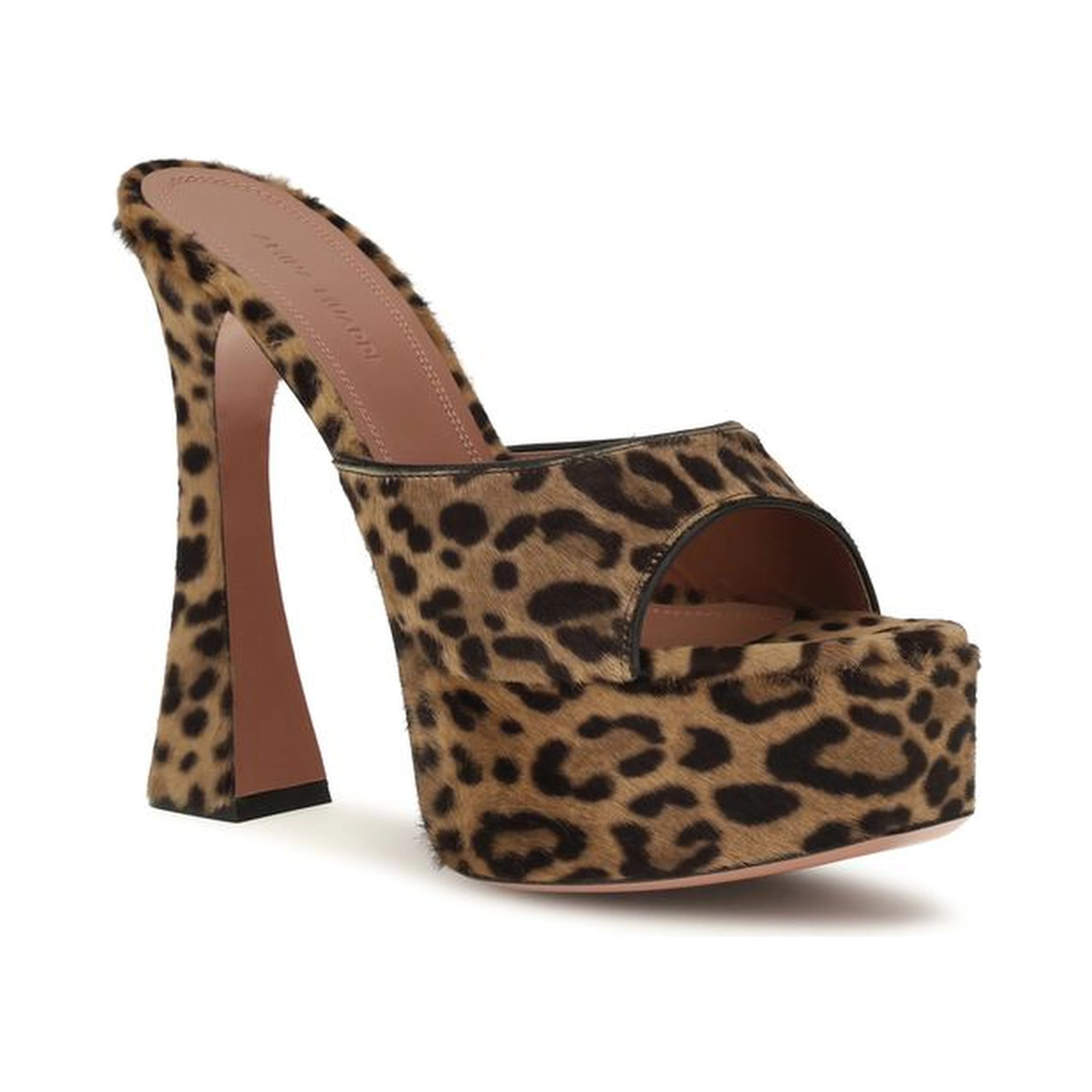 Beige Calf Leather Bos Taurus Platform Sandals