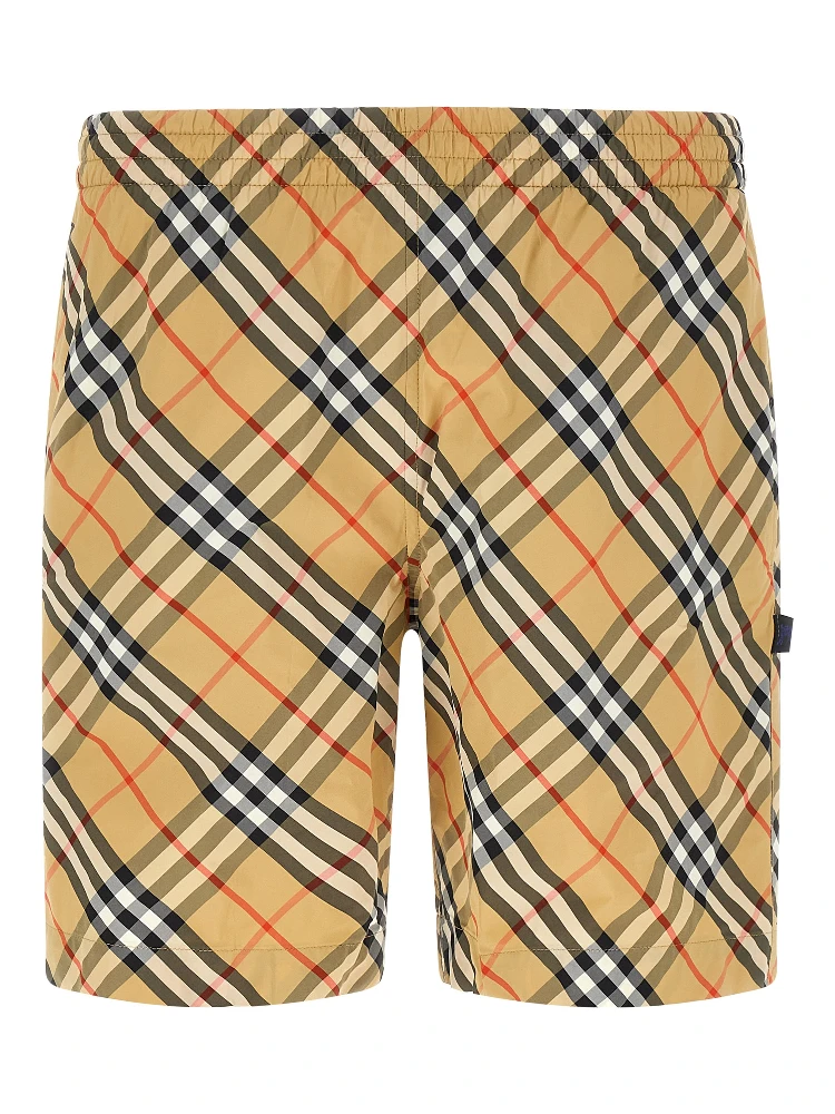 Beige Polyamide Swim Shorts