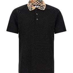 Black Cotton Polo Shirt