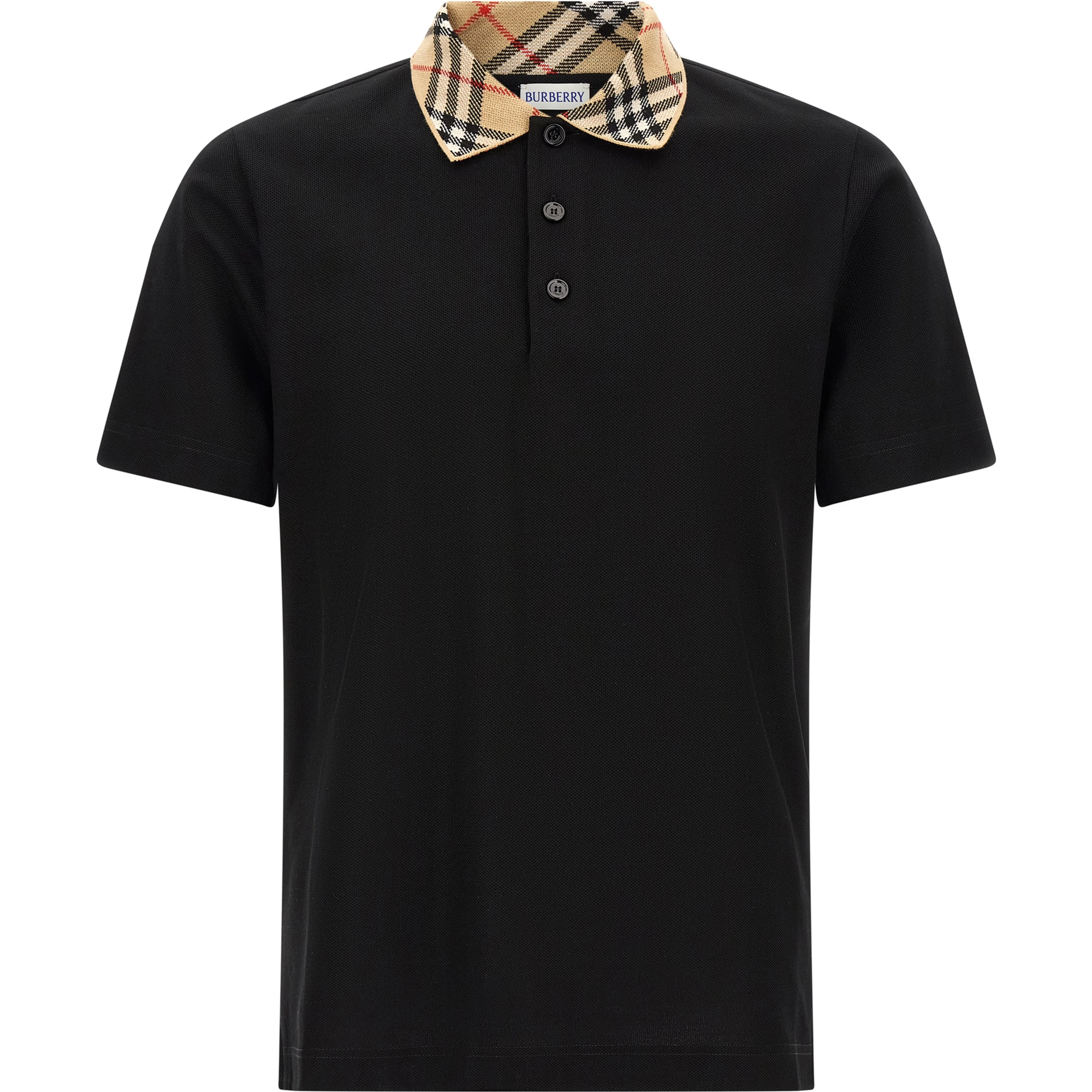 Black Cotton Polo Shirt