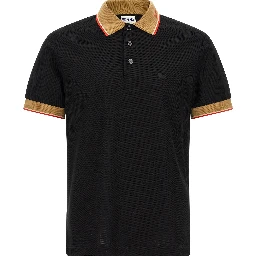 Black Cotton Polo Shirt
