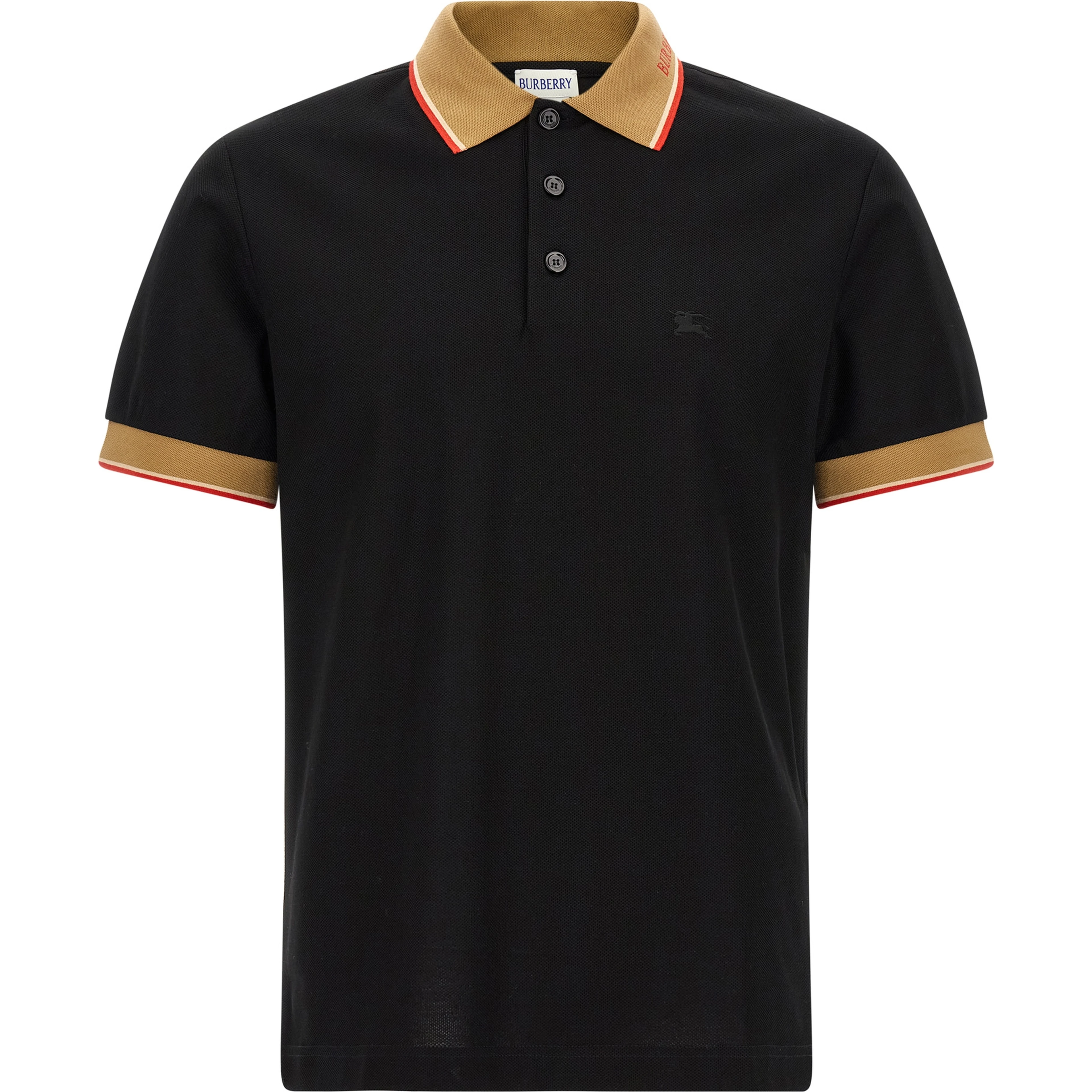 Black Cotton Polo Shirt