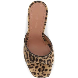 Beige Calf Leather Bos Taurus Platform Sandals