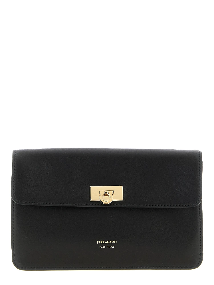 Black Calfskin Clutch Bag