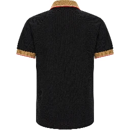Black Cotton Polo Shirt