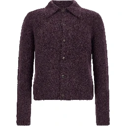 Purple Wool Cardigan