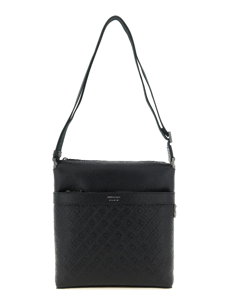 Black Calfskin Crossbody Bag
