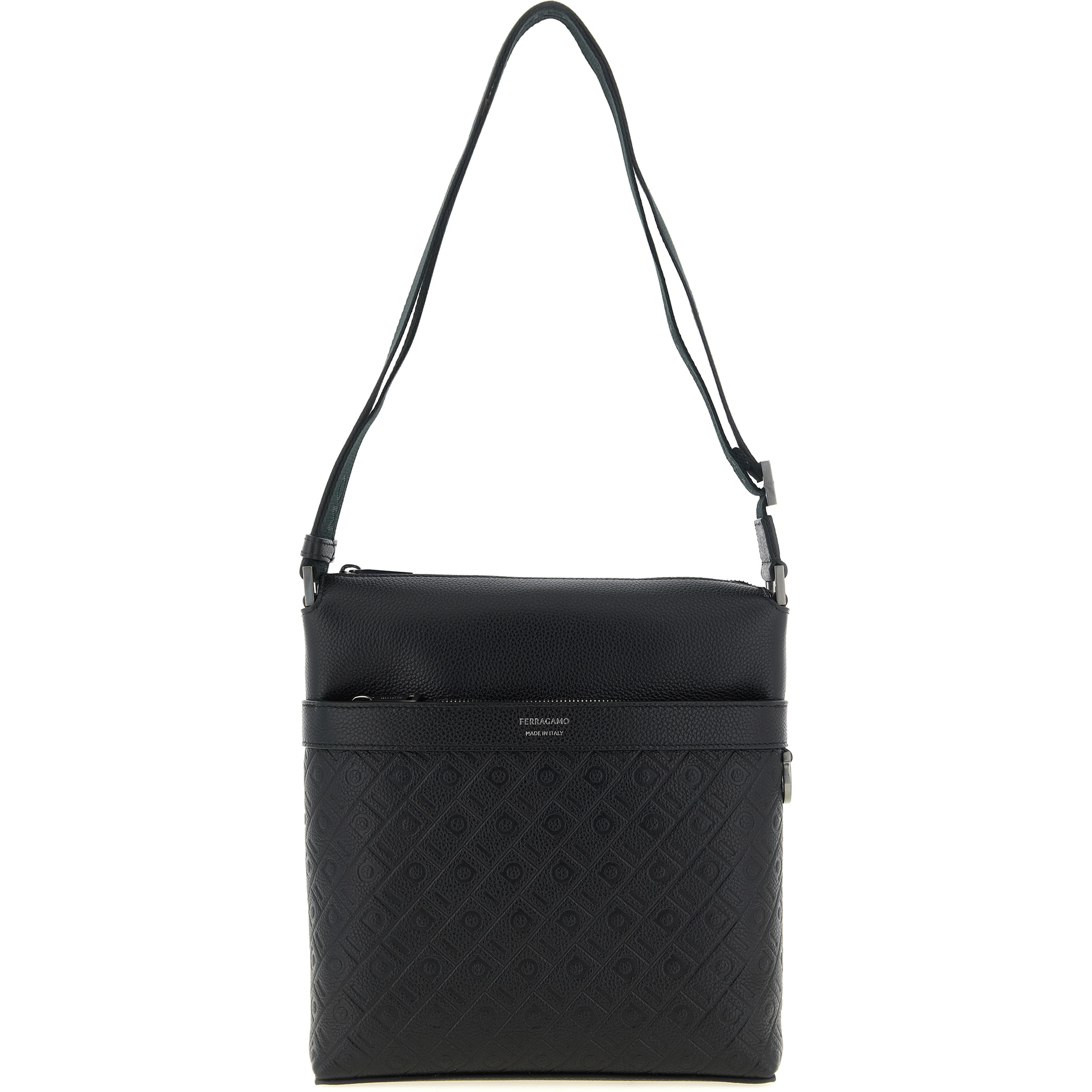 Black Calfskin Crossbody Bag