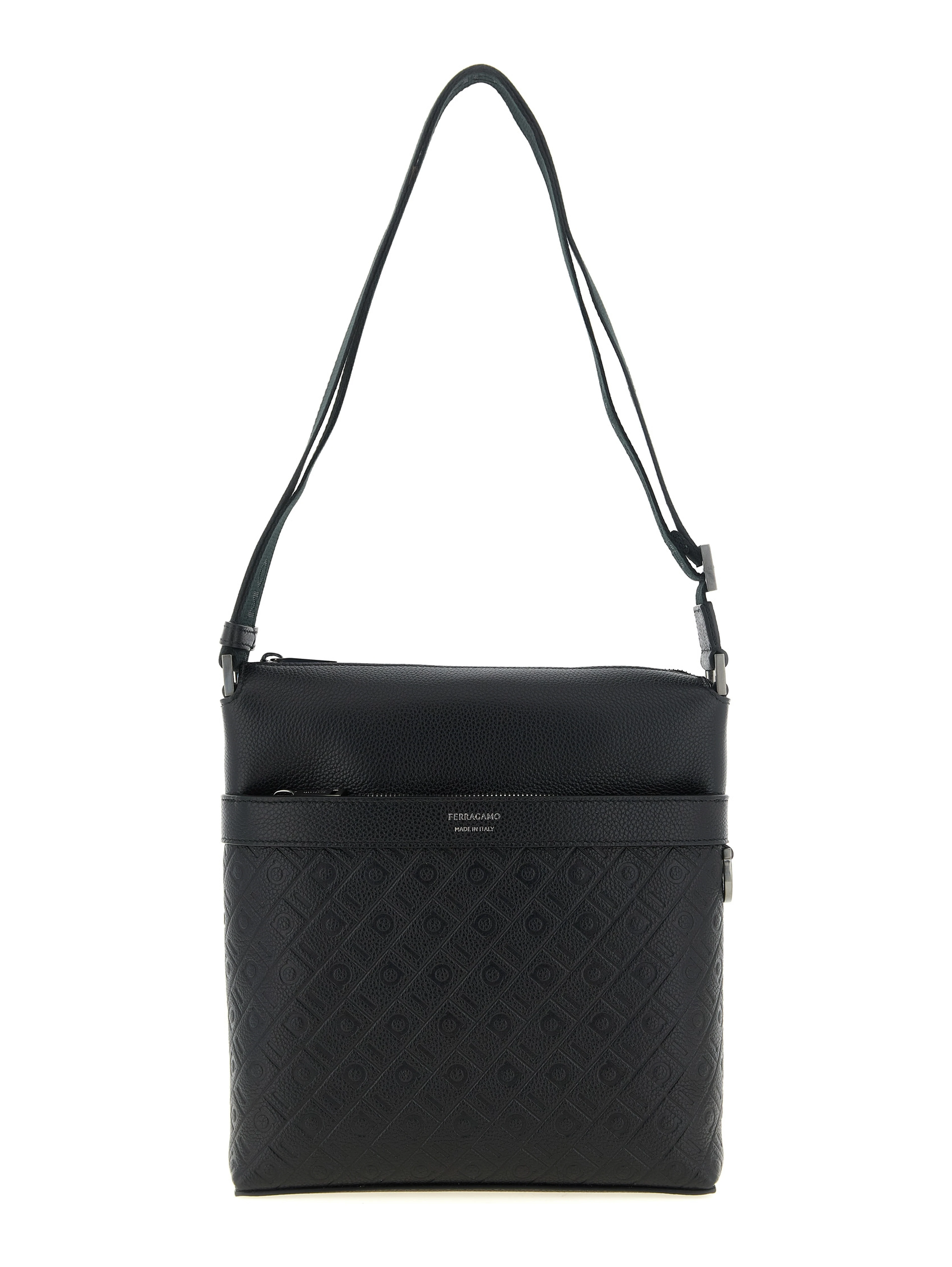Black Calfskin Crossbody Bag