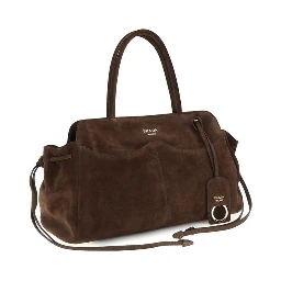Brown Suede Leather Shoulder Bag