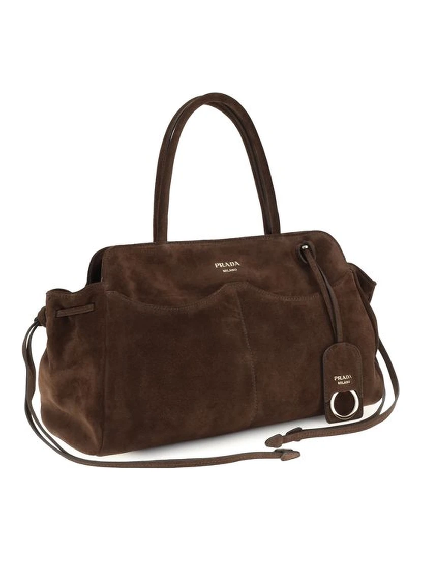 Brown Suede Leather Shoulder Bag