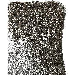 Silver Polyamide Midi Dress