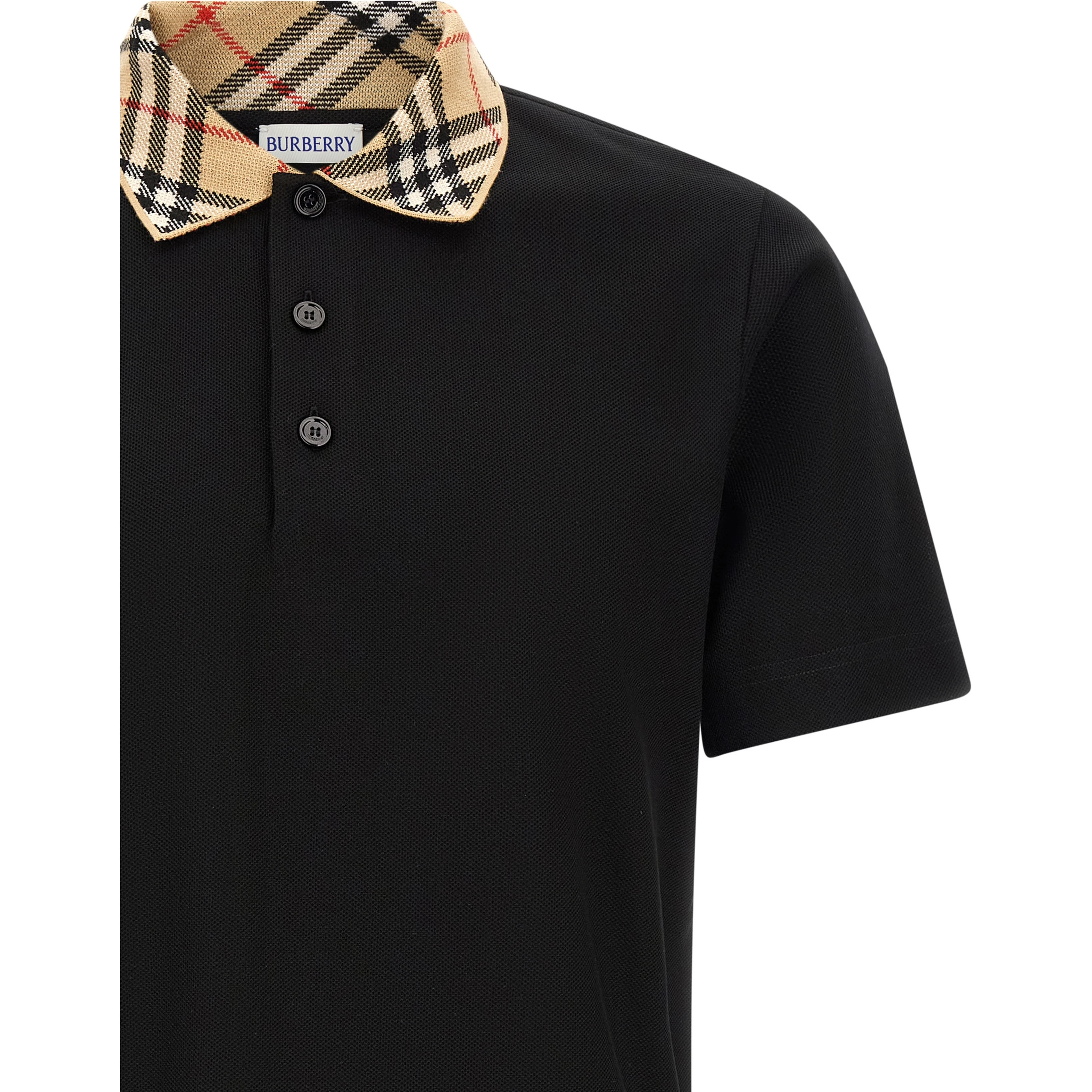 Black Cotton Polo Shirt