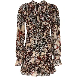 Multicolor Viscose Short Dress