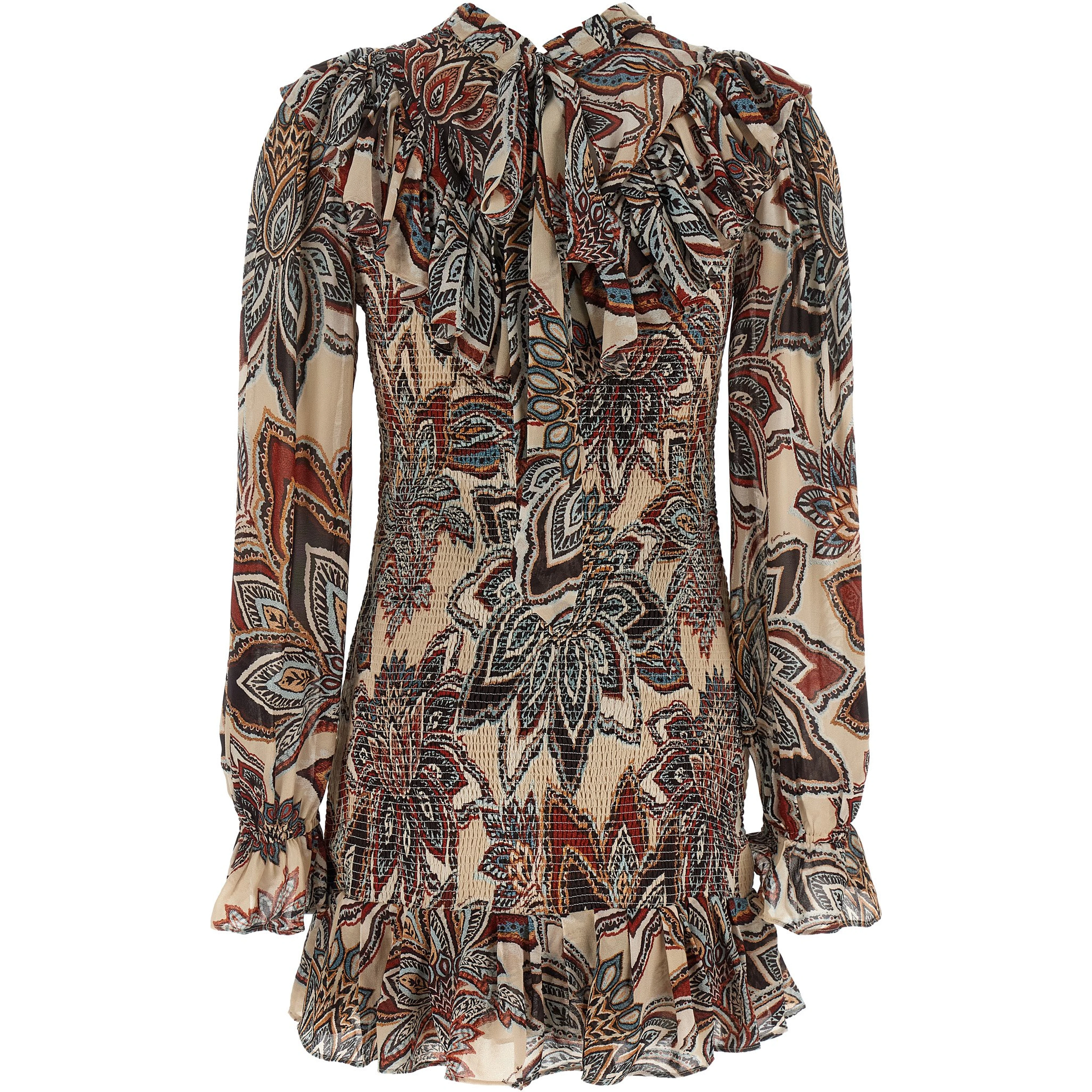 Multicolor Viscose Short Dress