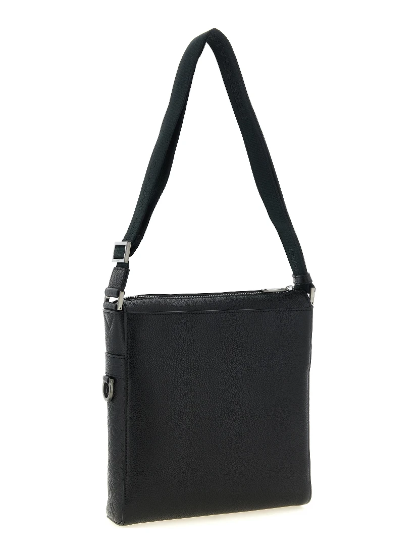 Black Calfskin Crossbody Bag