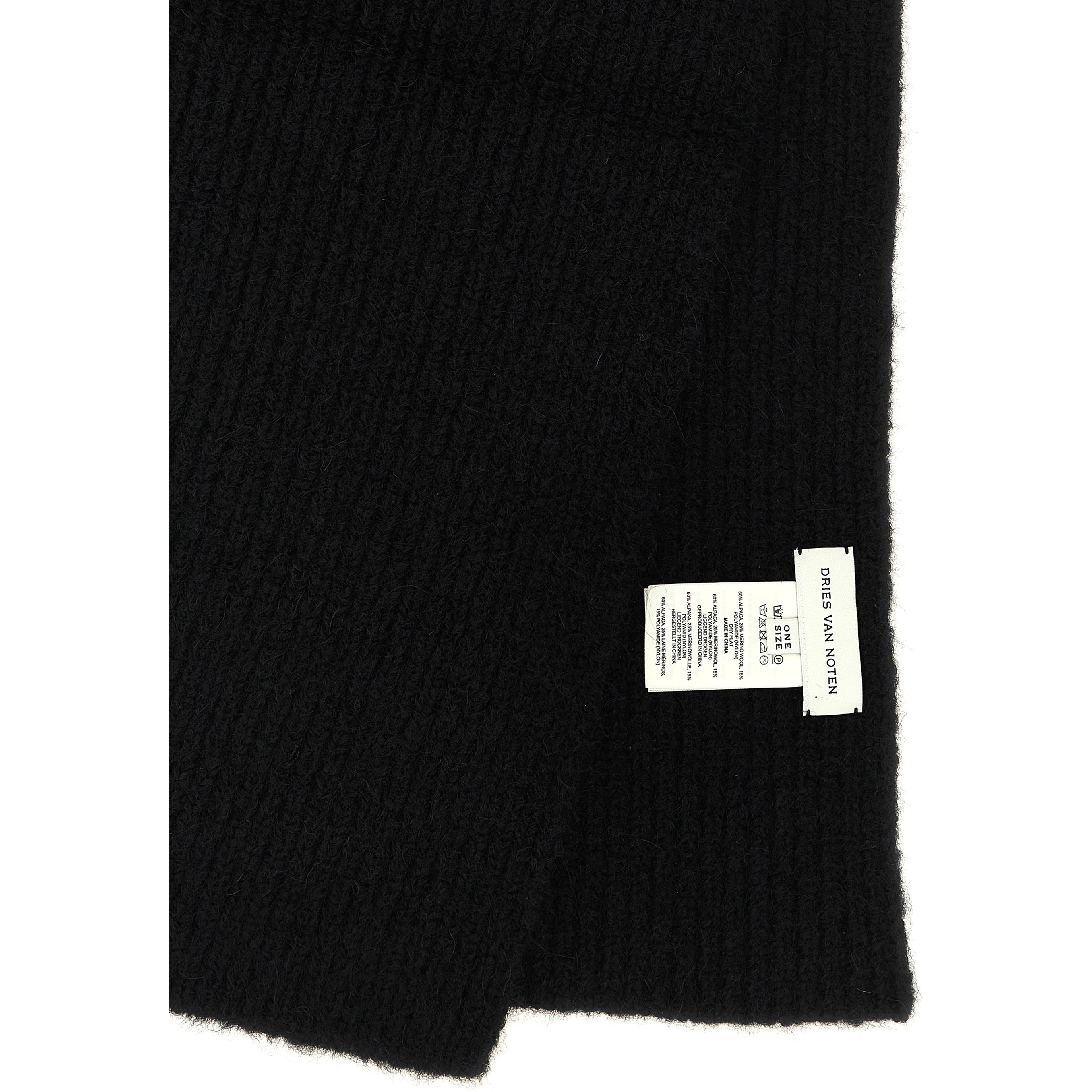Black Wool Foulard