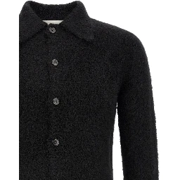 Black Wool Cardigan