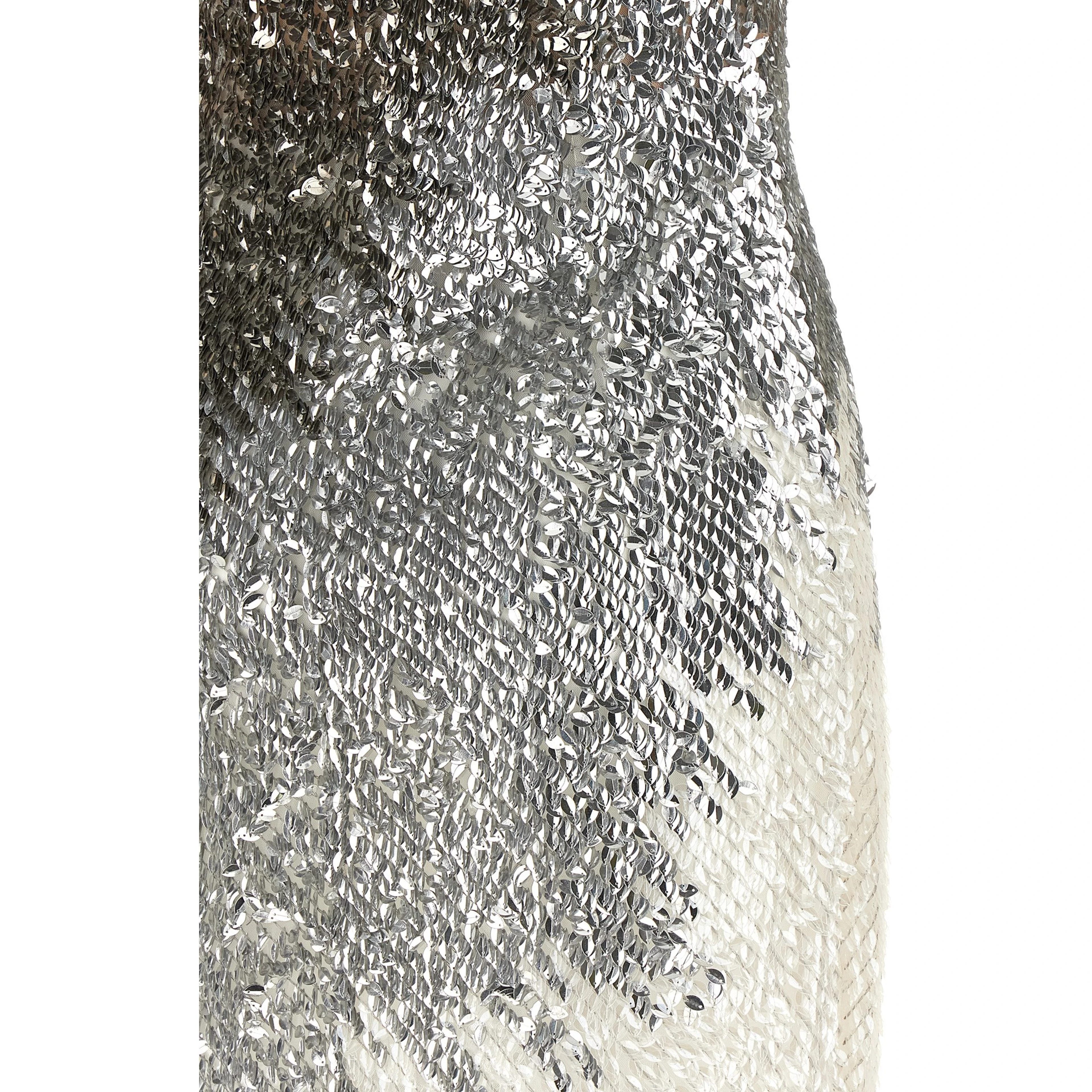 Silver Polyamide Midi Dress