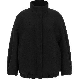 Black Wool Bomber
