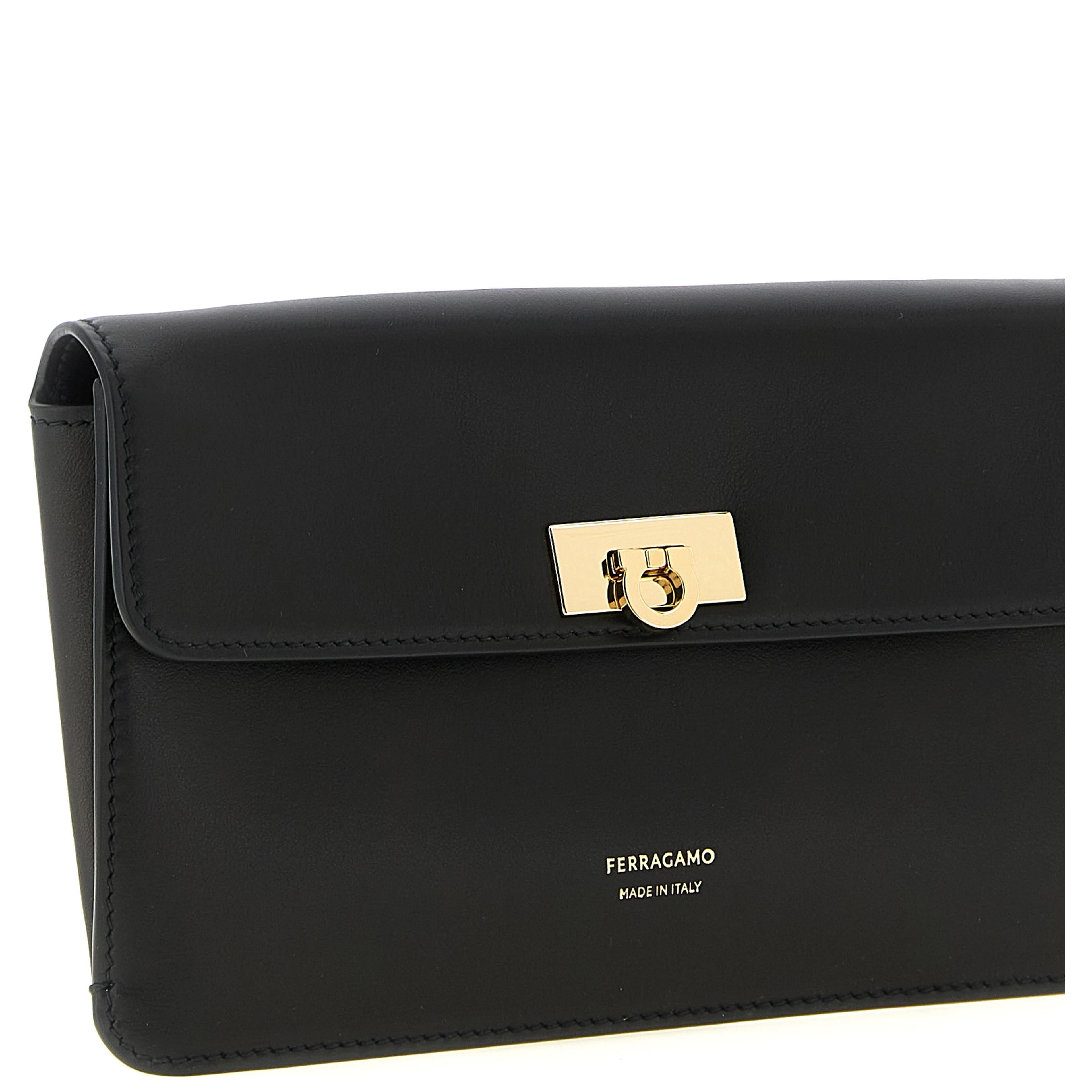 Black Calfskin Clutch Bag