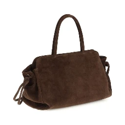 Brown Suede Leather Shoulder Bag