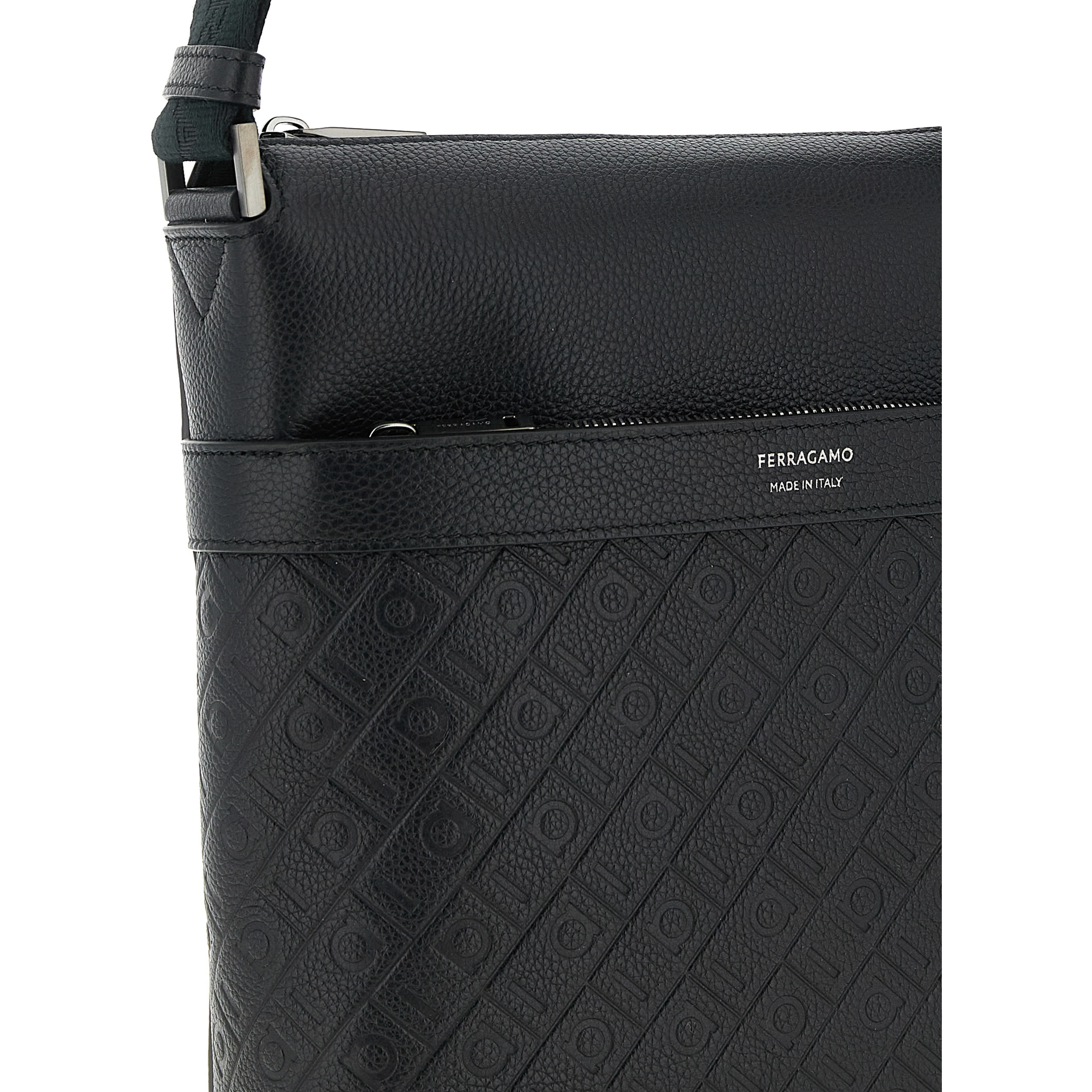 Black Calfskin Crossbody Bag