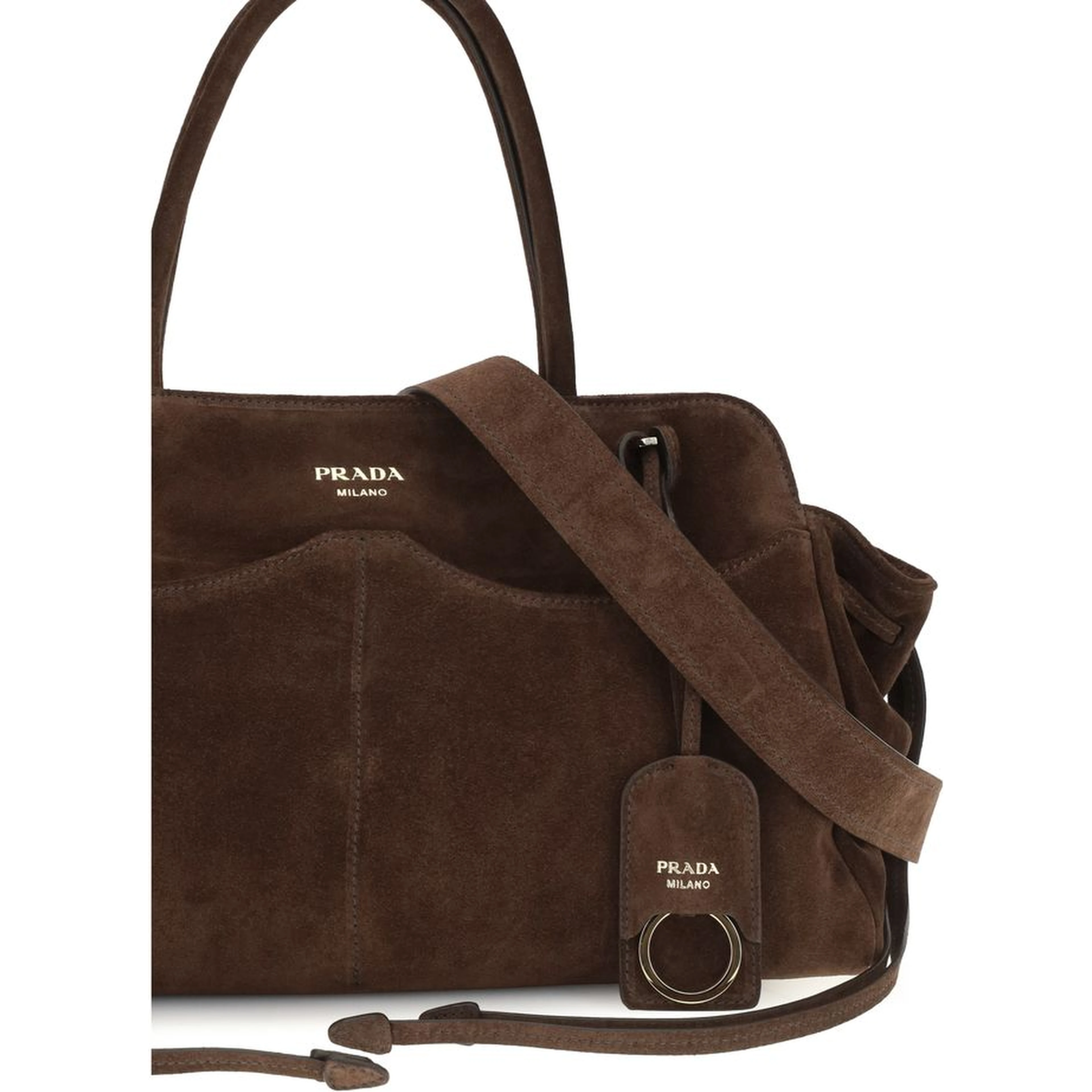 Brown Suede Leather Shoulder Bag