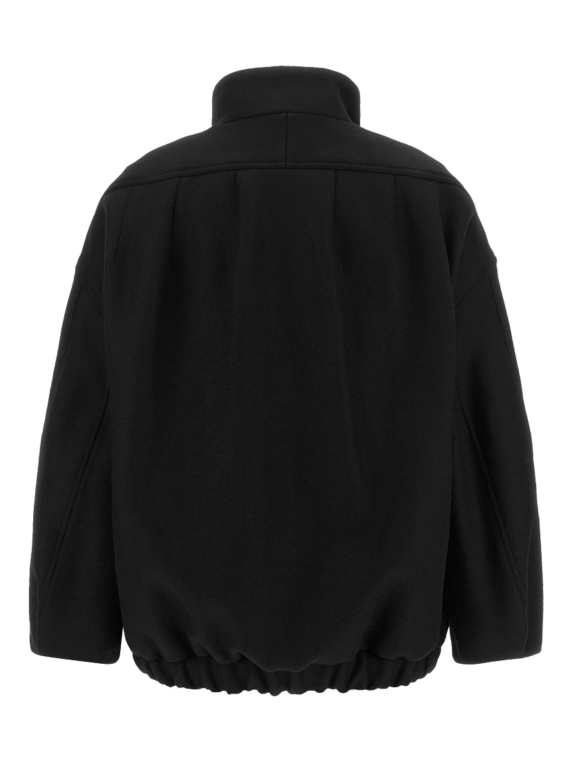 Black Wool Bomber