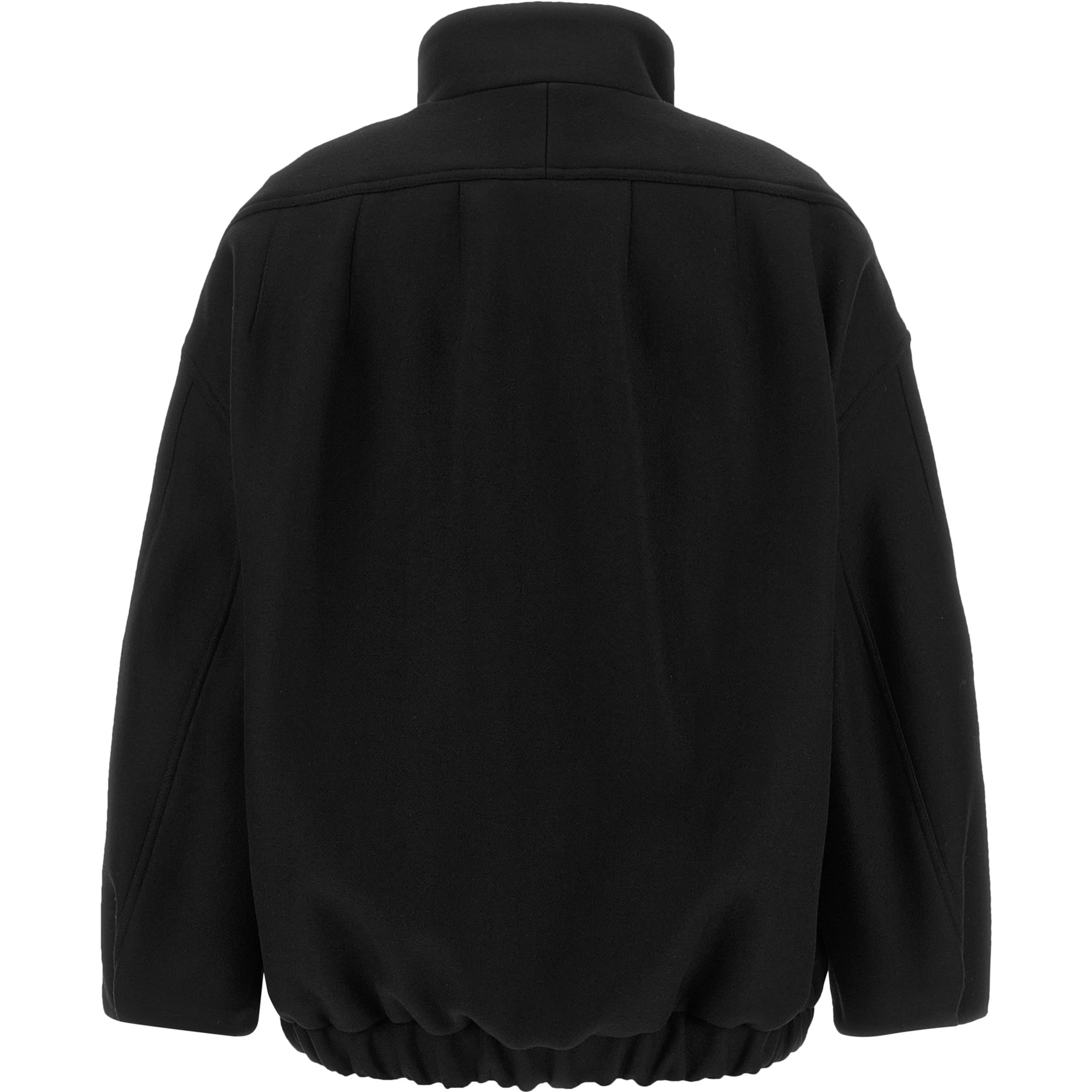 Black Wool Bomber