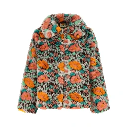 Multicolor Marabou Full-Length Jacket