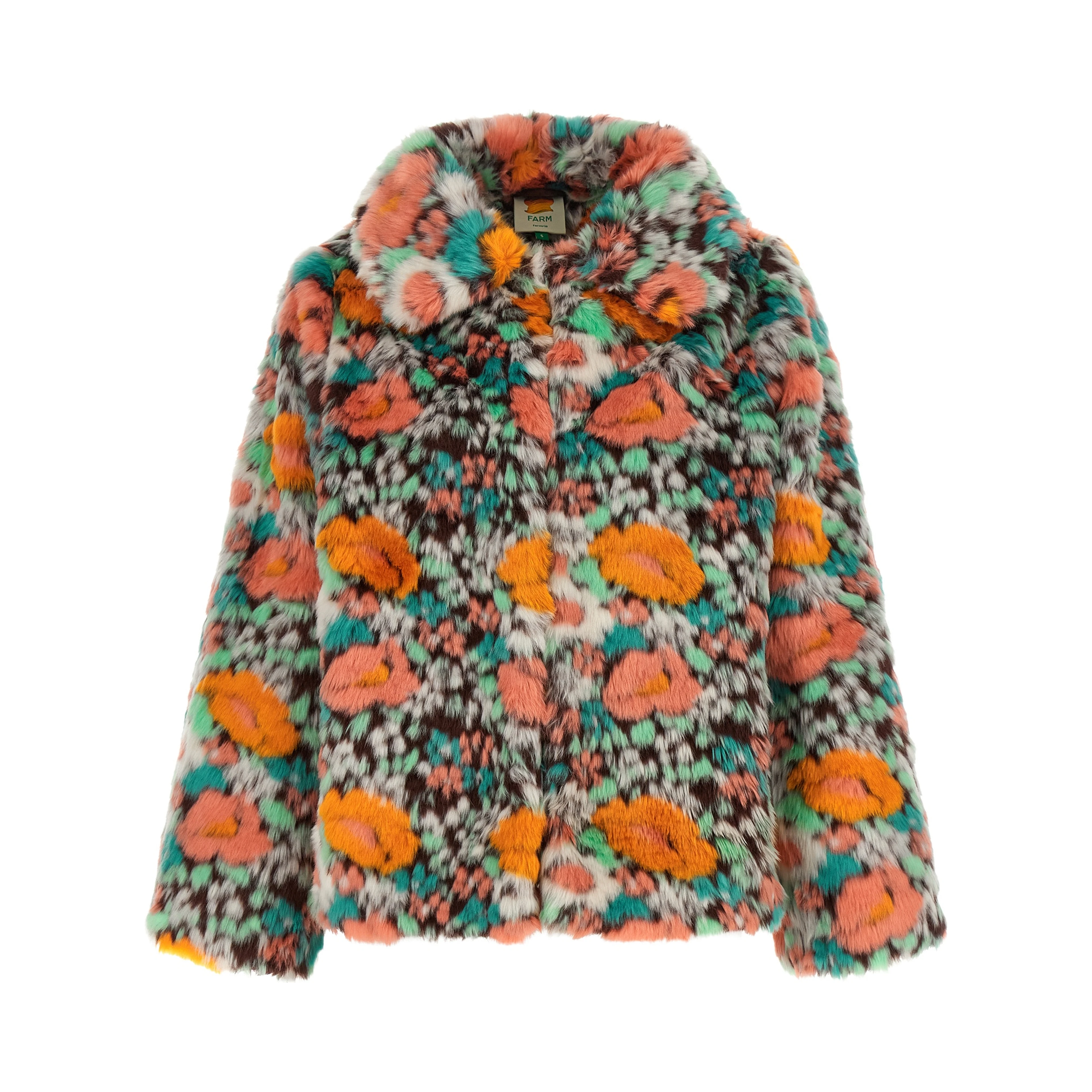 Multicolor Marabou Full-Length Jacket